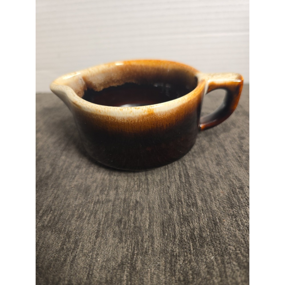 Pfaltzgraff Stoneware Brown‎ Drip Glaze Pottery Creamer Mini Pitcher Vintage EUC